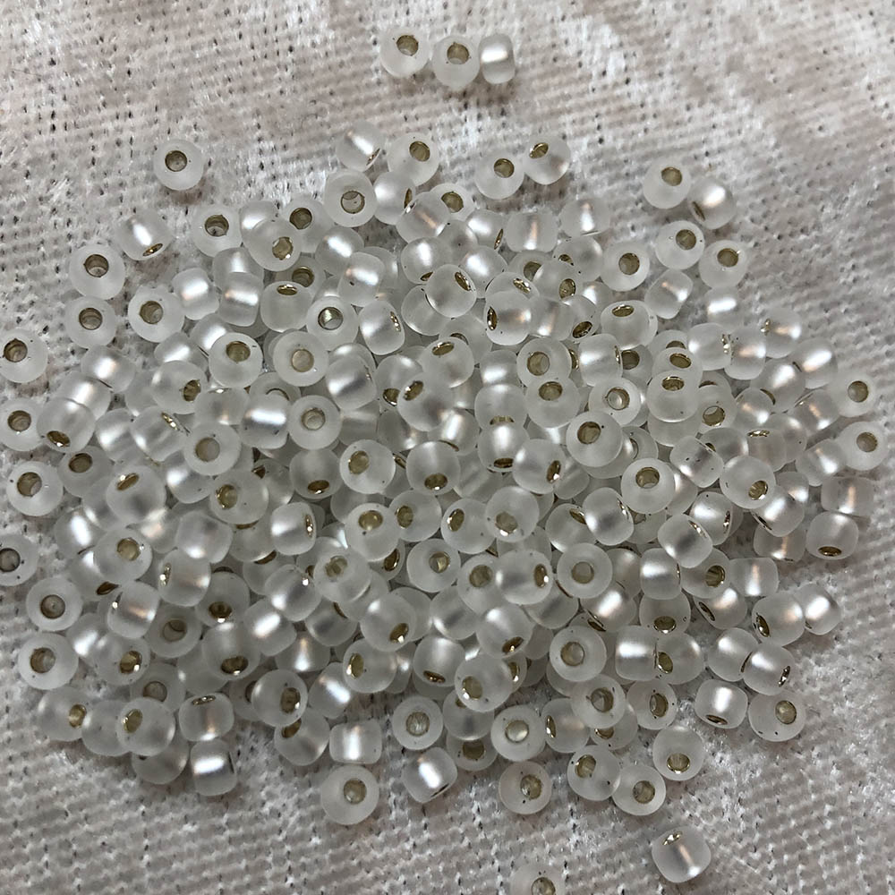 8/0 Gold Lined Frosted Crystal F1 Japanese Seed Beads