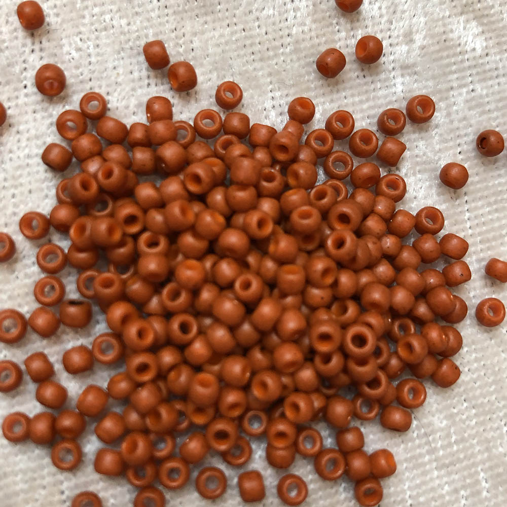 8/0 Semi Glazed Orange 2611F Japanese Seed Beads