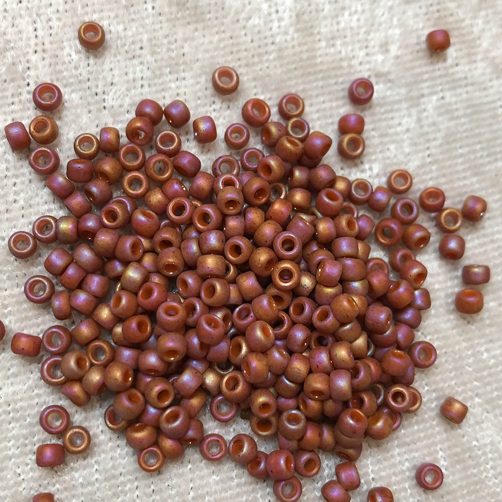 8/0 Semi Glazed Rainbow Orange 2641F Japanese Seed Beads