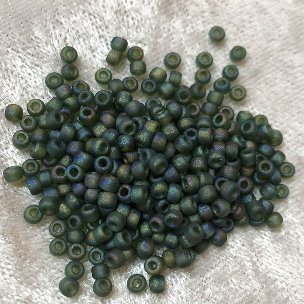 8/0 Matte Olvine AB Japanese F298 Japanese Seed Beads