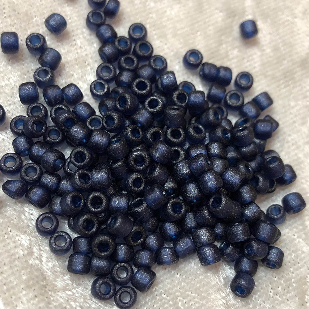 6/0 Blueberry Frosted Stardust F323A Japanese Seed Beads