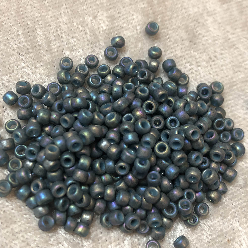 8/0 Semi Glazed Rainbow Blue Turquoise 2635F Japanese Seed Beads