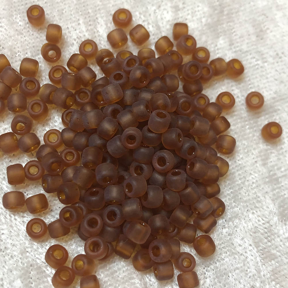 6/0 Frosted Transparent Amber F134 Japanese Seed Beads