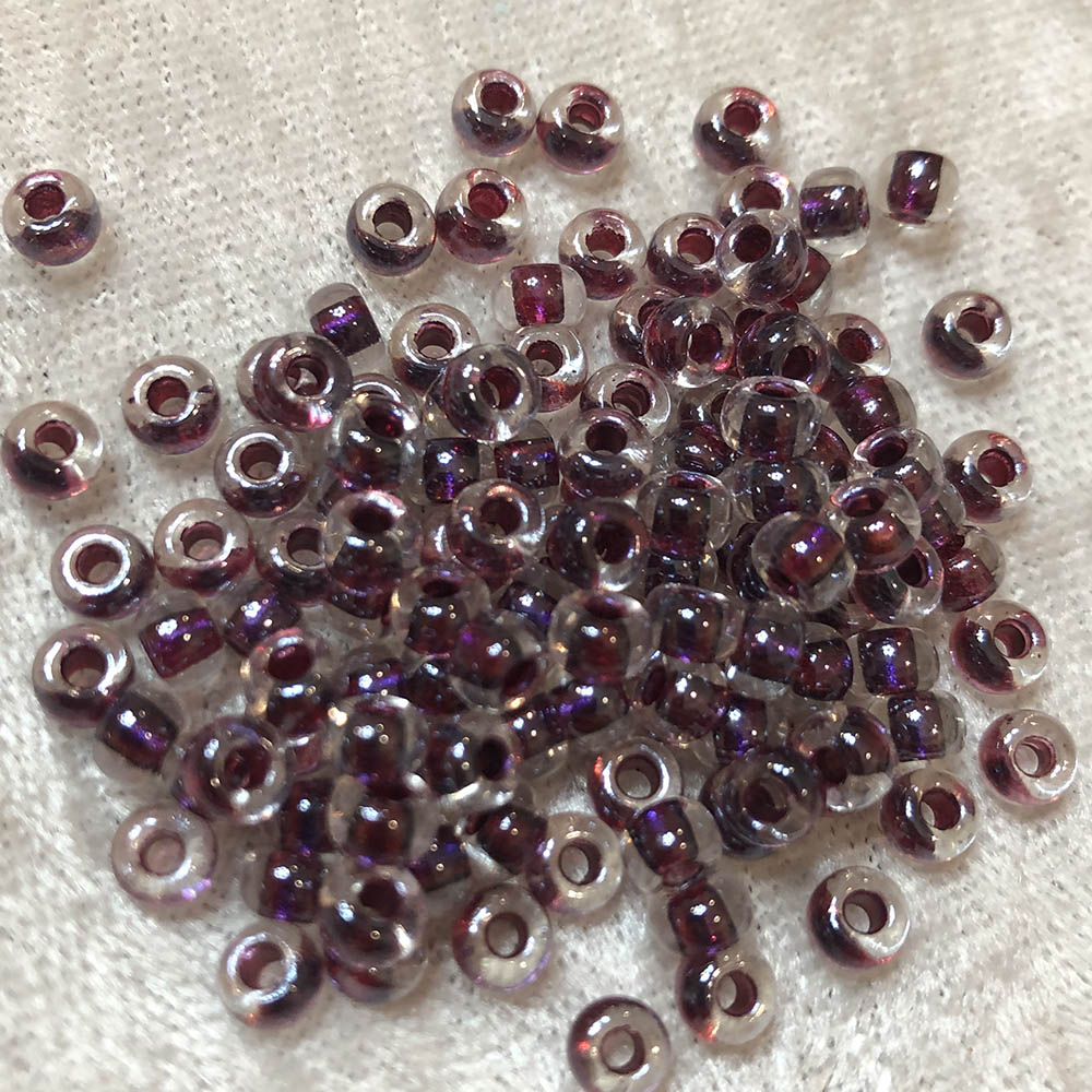 6/0 Dichroic Ruby/Cabernet Lined Crystal 757 Japanese Seed Beads