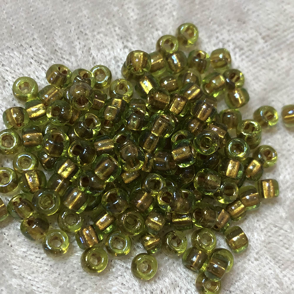 6/0 Silver Lined Peridot AB 726 Japanese Seed Beads