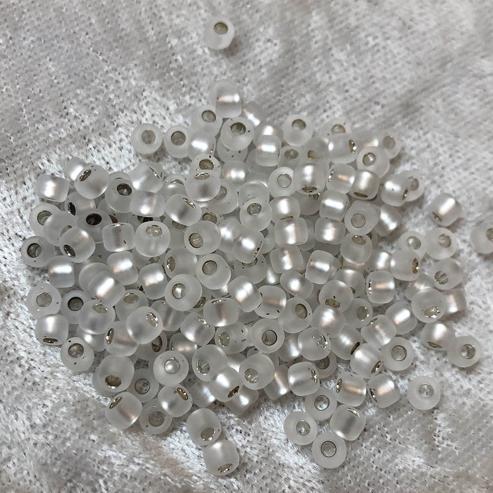 6/0 Frosted Silver Lined Crystal F1 Japanese Seed Beads