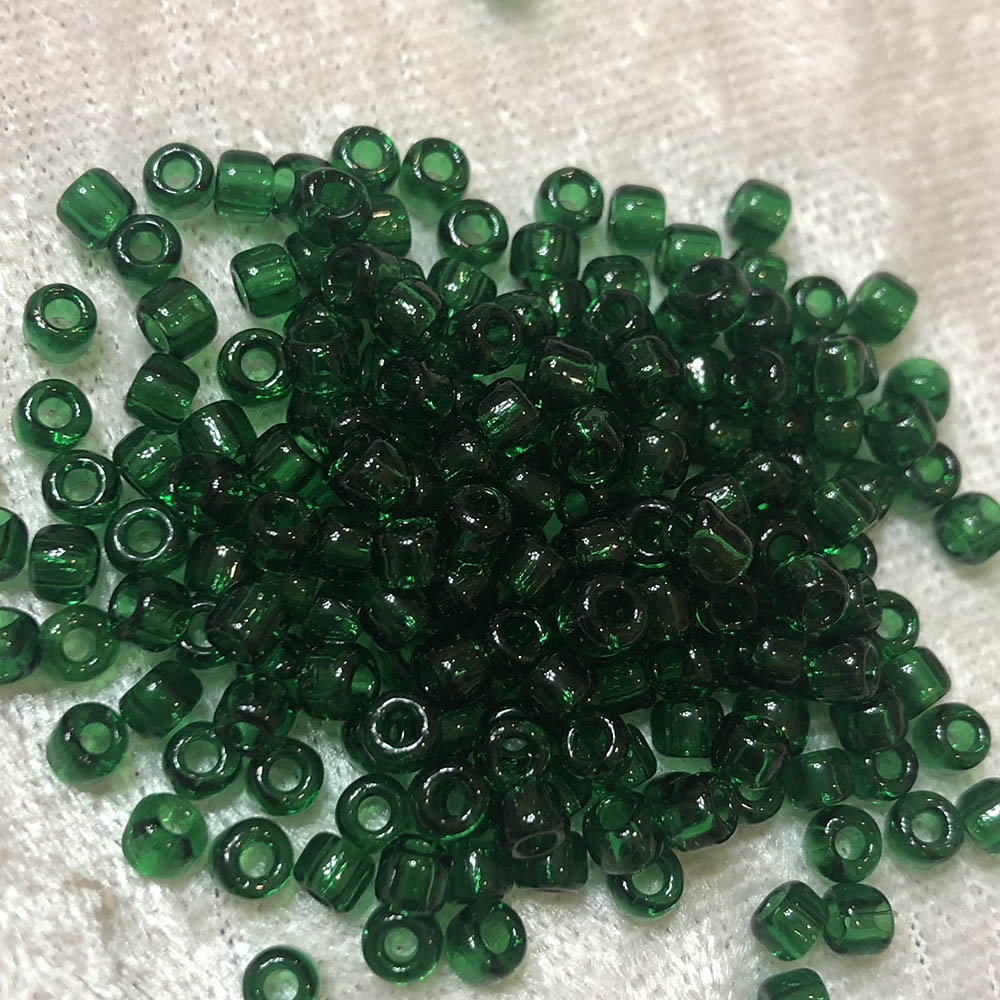 6/0 Transparent Emerald 14L Japanese Seed Beads