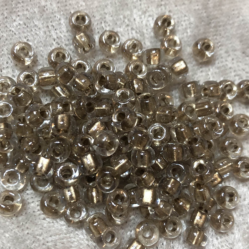 6/0 Gold Lined Light Topaz 703 Japanese Seed Beads