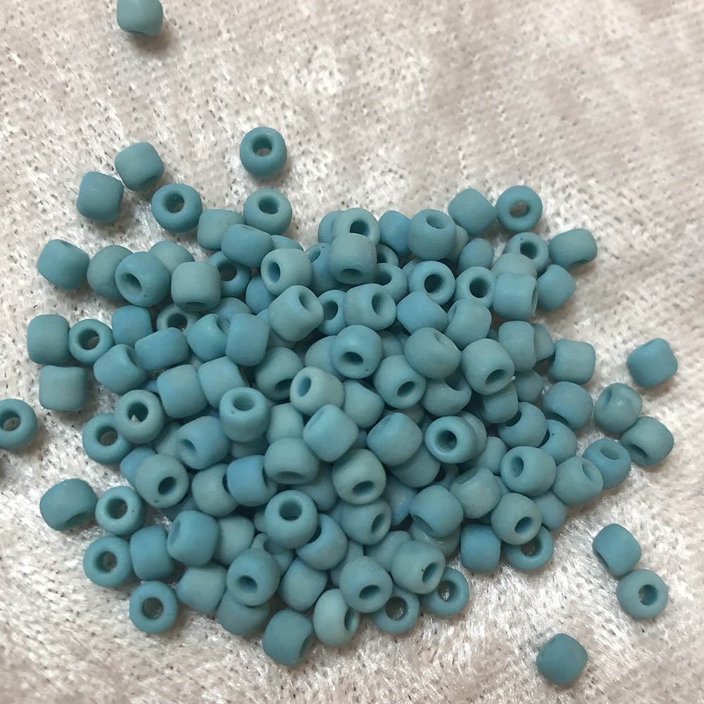 6/0 Opaque Turquoise Matte AB F430R Japanese Seed Beads