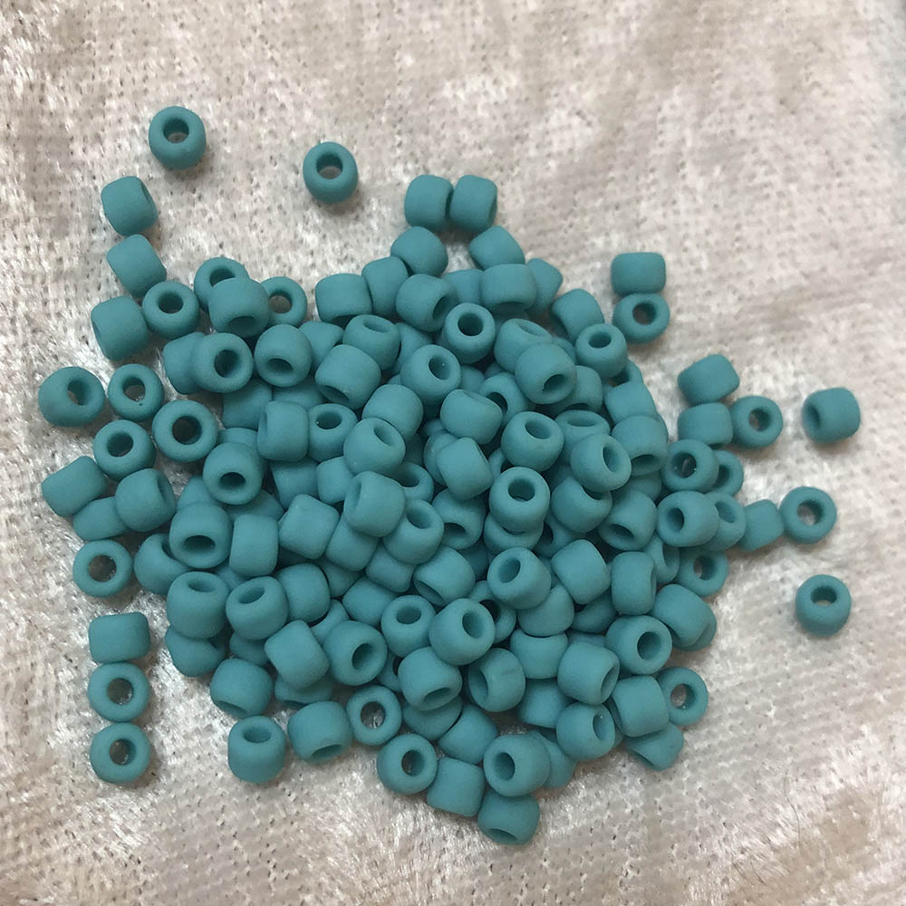 6/0 Opaque Matte Turquoise Green F412D Japanese Seed Beads