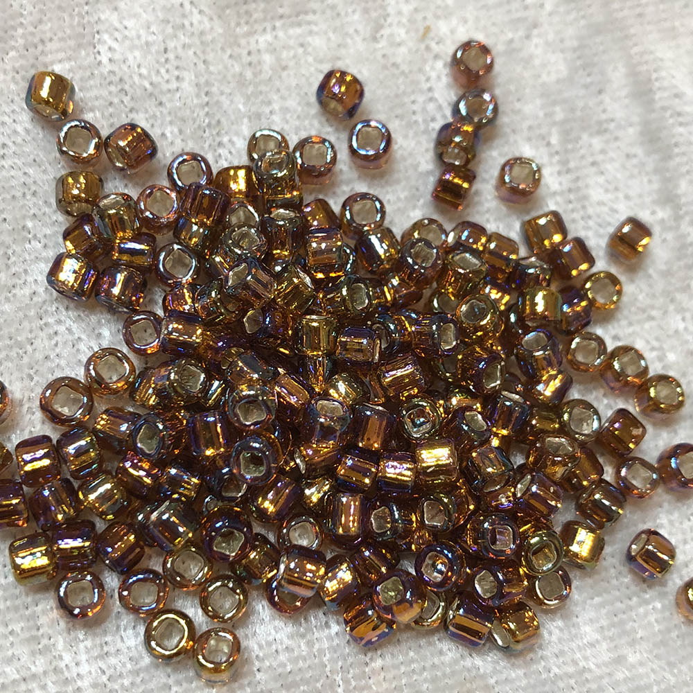 8/0 Frosted Silver Lined Rootbeer AB 648 Japanese Seed Beads