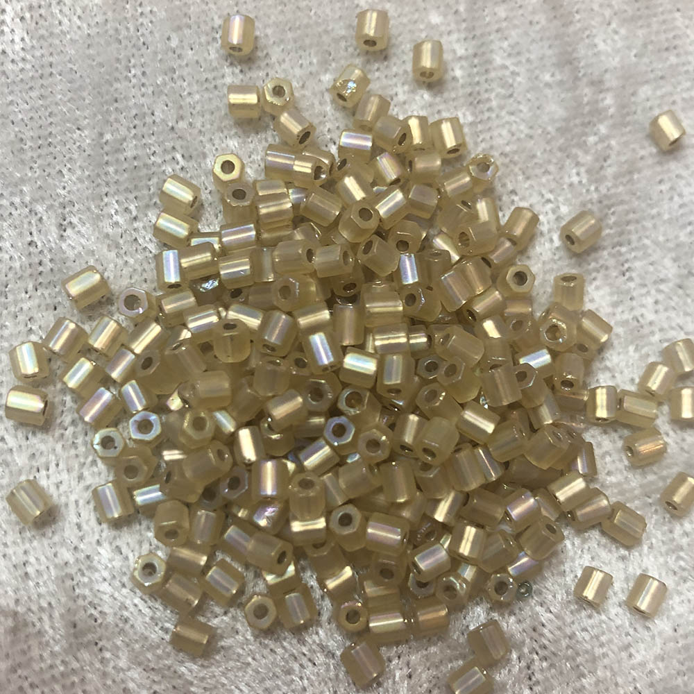 8/0 Silver Lined Matte Amber AB HEX F634A Japanese Seed Beads