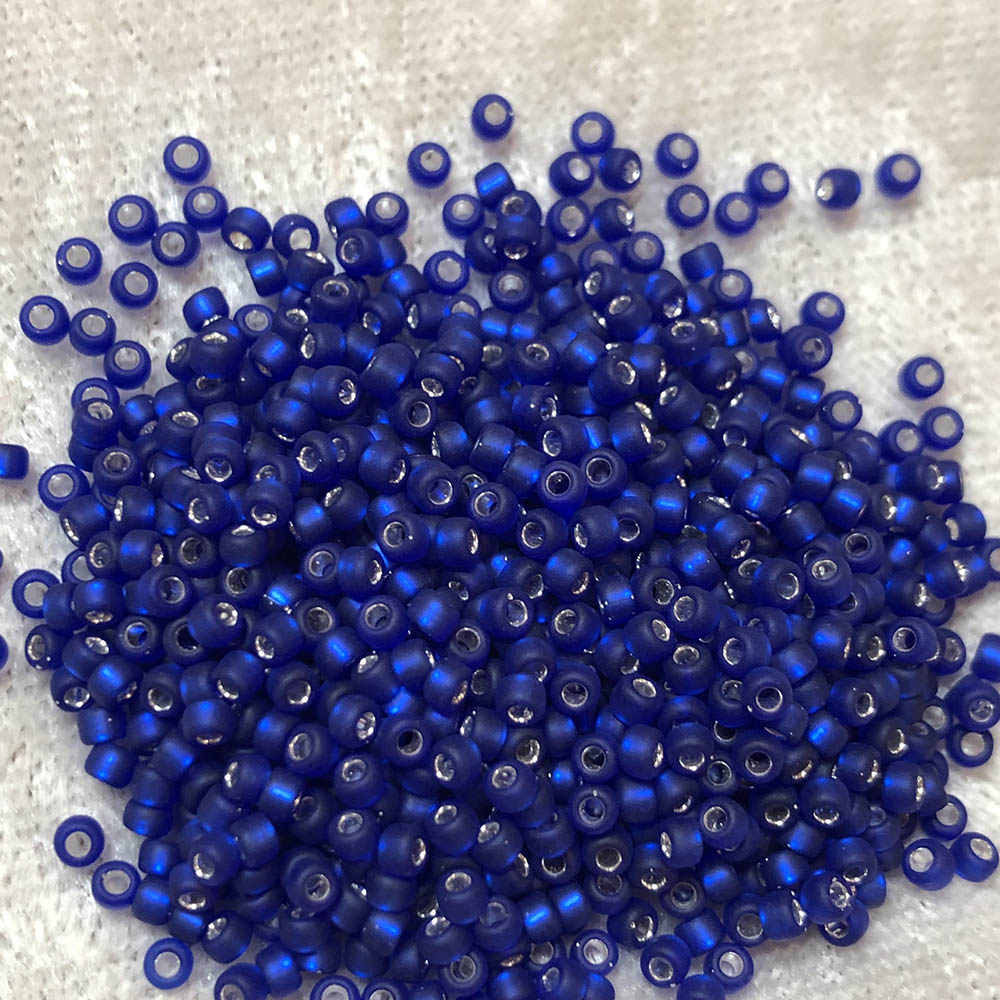 11/0 Silver Lined Frosted Cobalt F20 Japanese Seed Beads