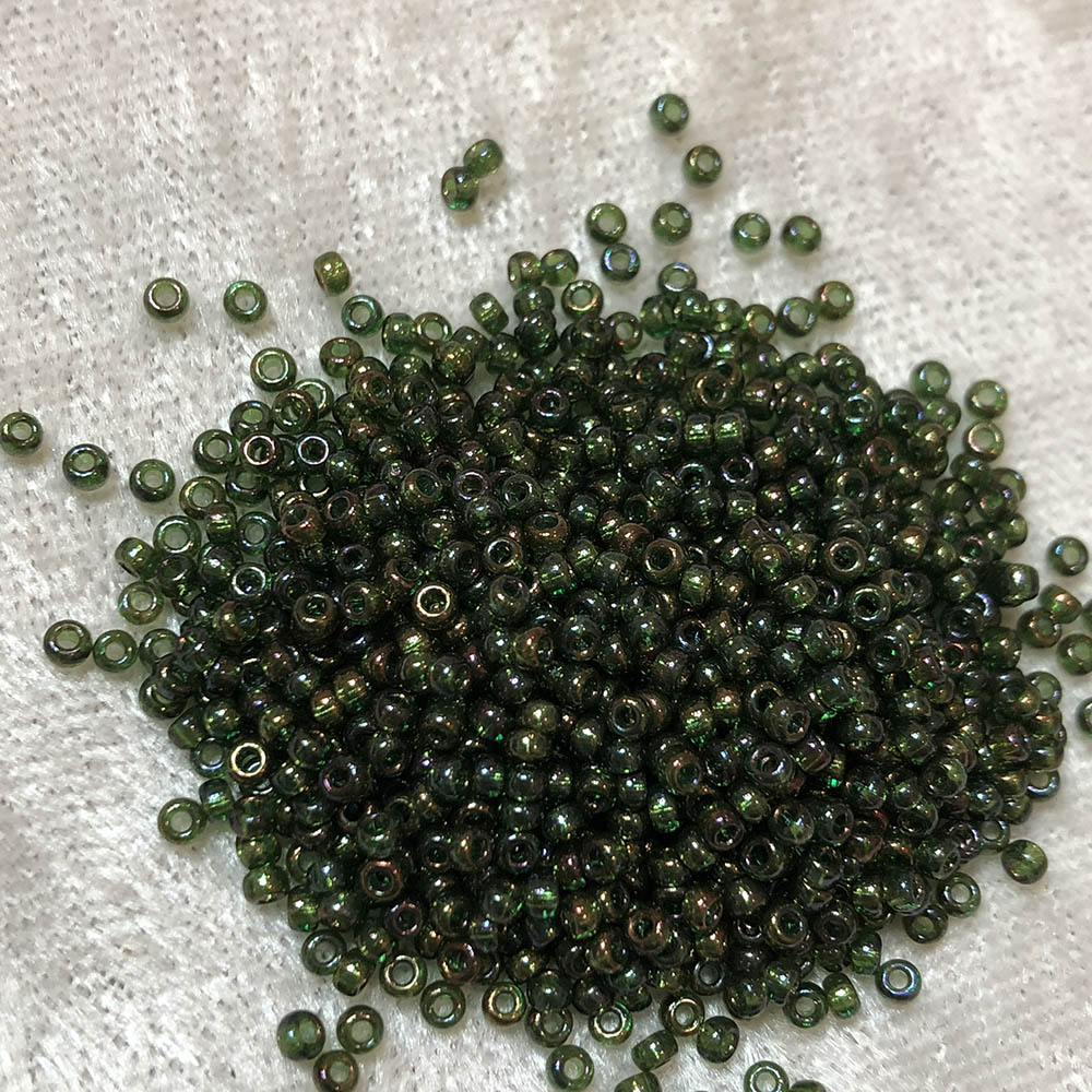 11/0 Transparent Olive AB 299F Japanese Seed Beads