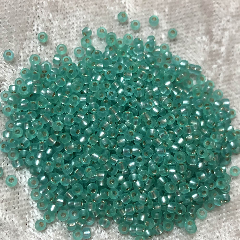 11/0 Transparent Silverlined Aqua Green F23H Japanese Seed Beads