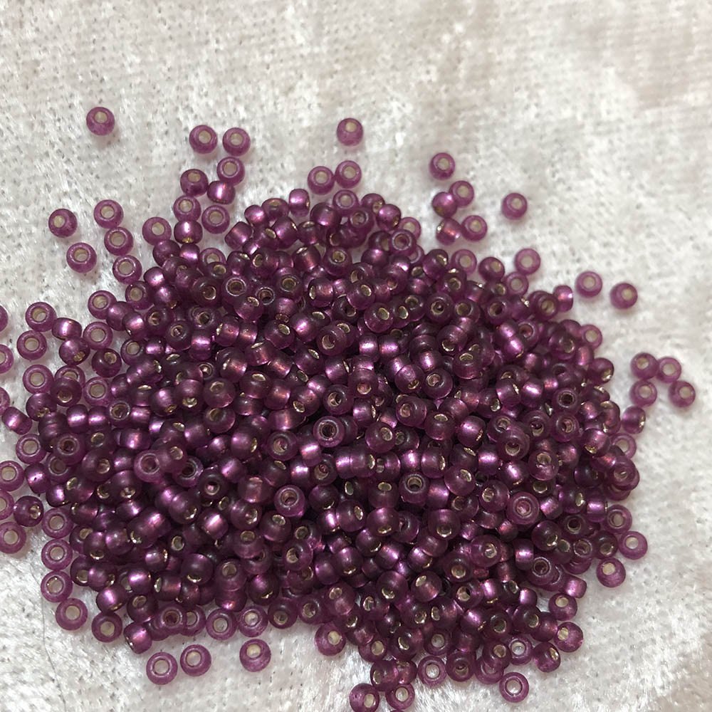 11/0 Transparent Silver Lined Purple F24A Japanese Seed Beads