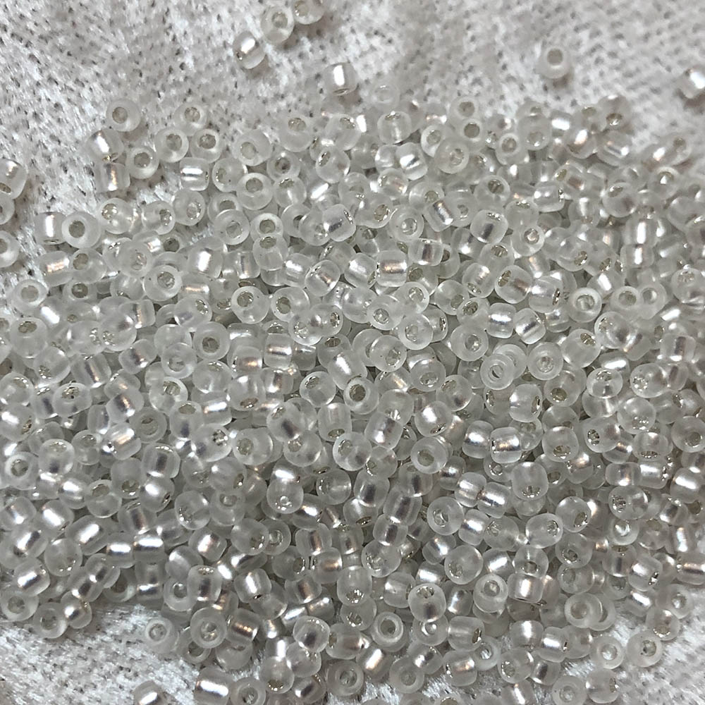 11/0 Frosted Silver Lined Crystal F1 Japanese Seed Beads