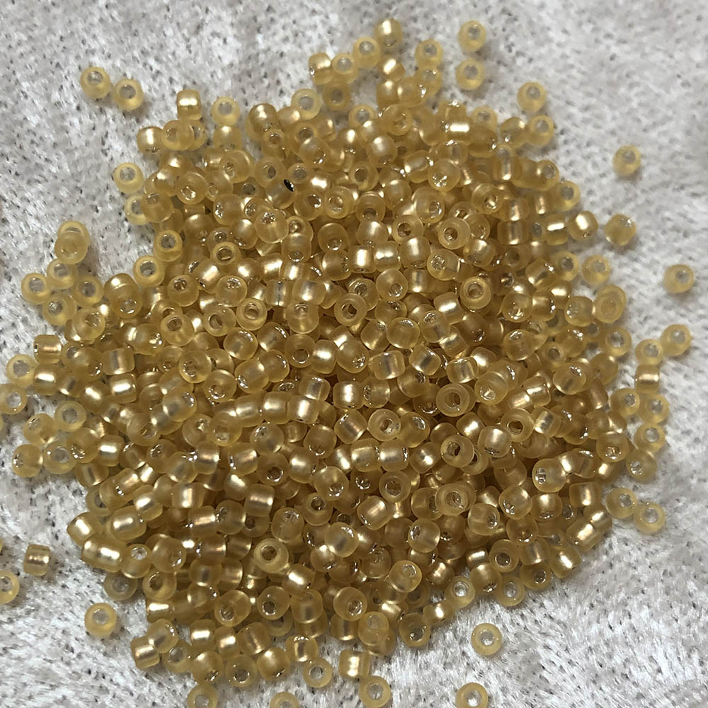 11/0 Frosted Silverlined Honey F3 Japanese Seed Beads