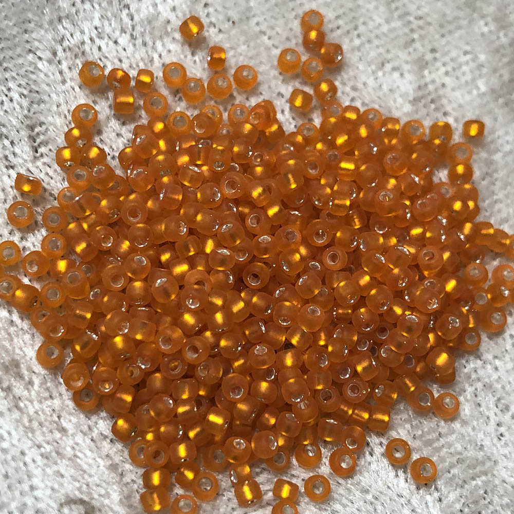 11/0 Frosted Silver Lined Orange F9 Japanese Seed Beads