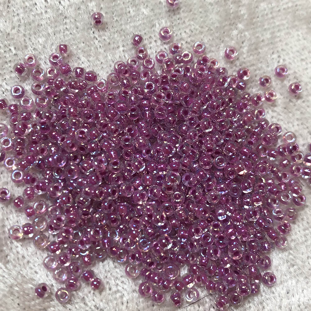 11/0 Raspberry Lined Crystal AB 264 Japanese Seed Beads