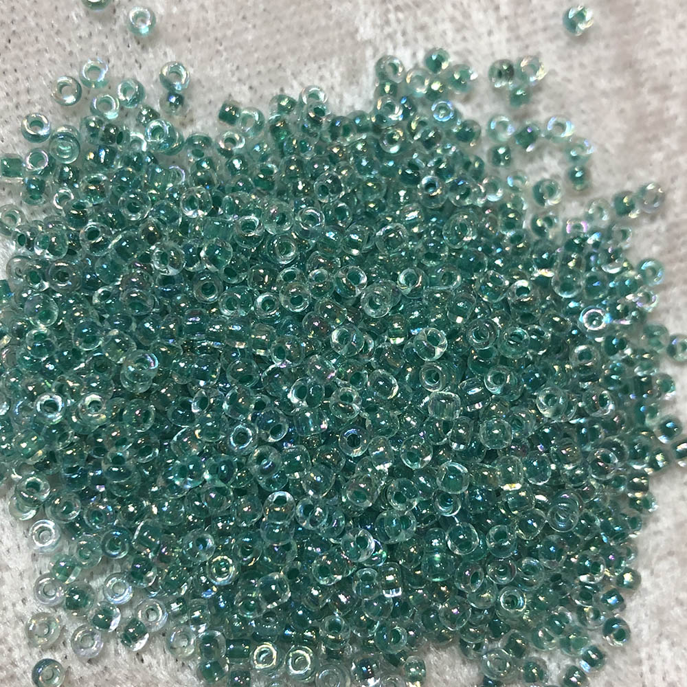 11/0 Teal Lined Crystal AB 262 Japanese Seed Beads