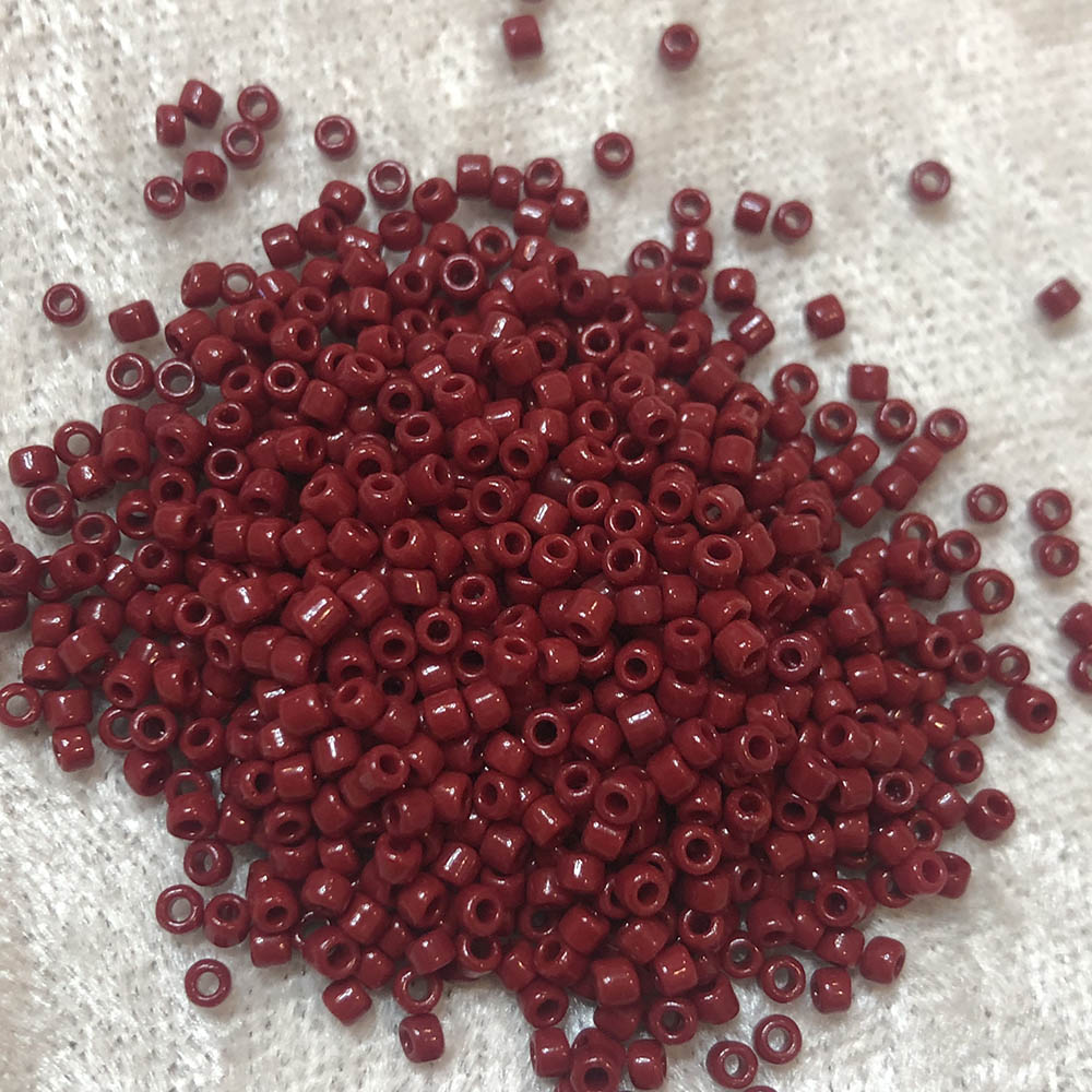 11/0 Opaque Burgundy Red 408A Japanese Seed Beads