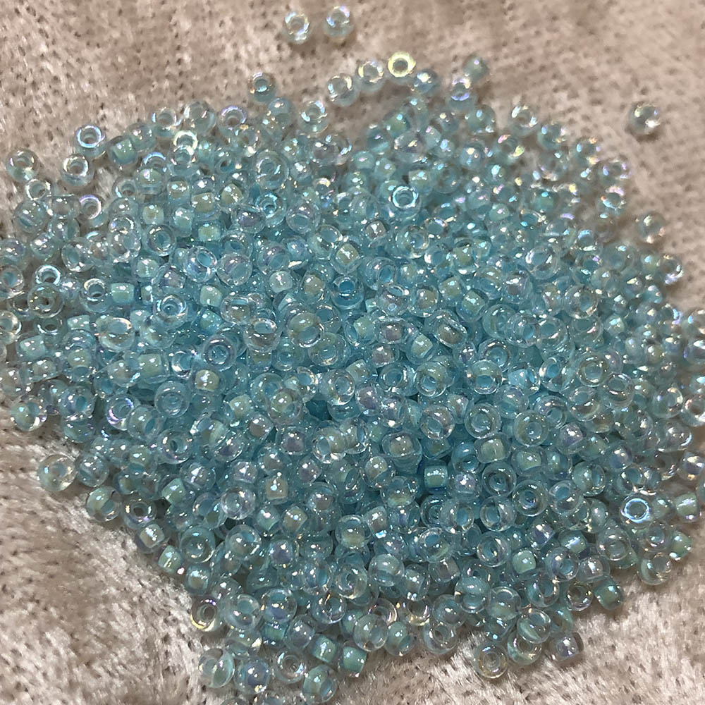 11/0 Aqua Lined Crystal AB 278 Japanese Seed Beads