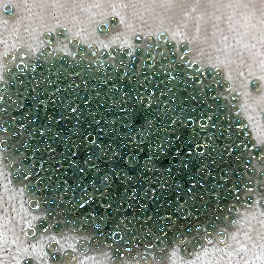 11/0 Lime Lined Crystal AB 277 Japanese Seed Beads