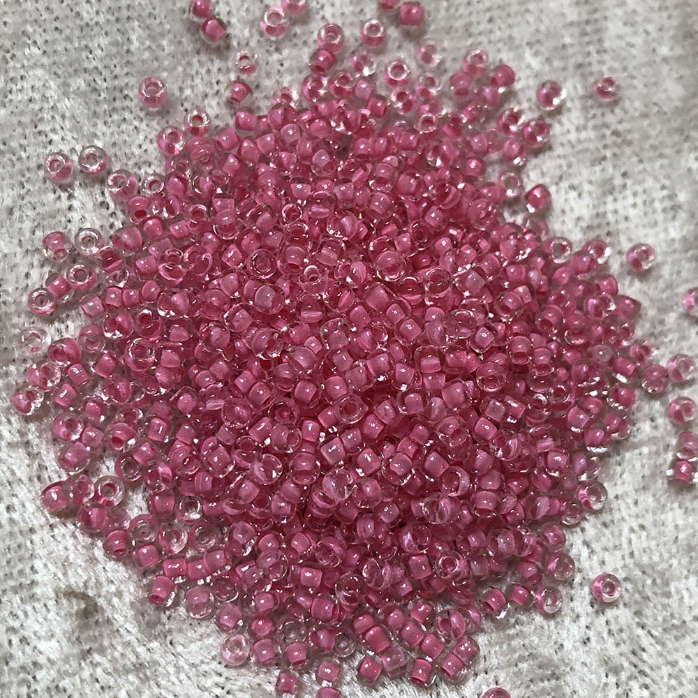 11/0 Pink Lined Crystal 207 Japanese Seed Beads