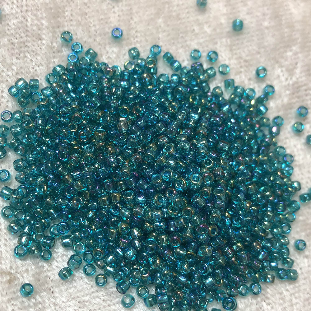 11/0 Transparent Cyan AB 259B Japanese Seed Beads