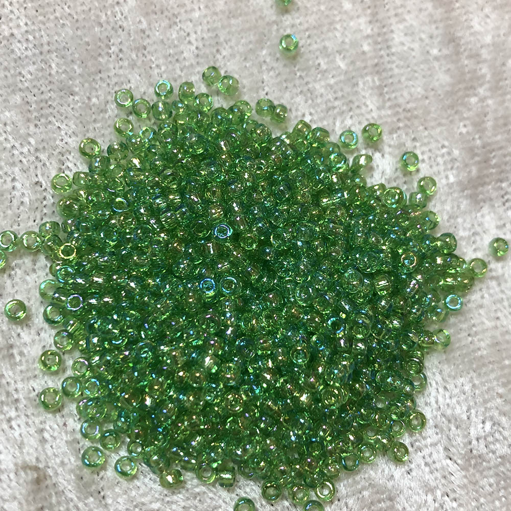 11/0 Transparent Lime Green AB 258A Japanese Seed Beads