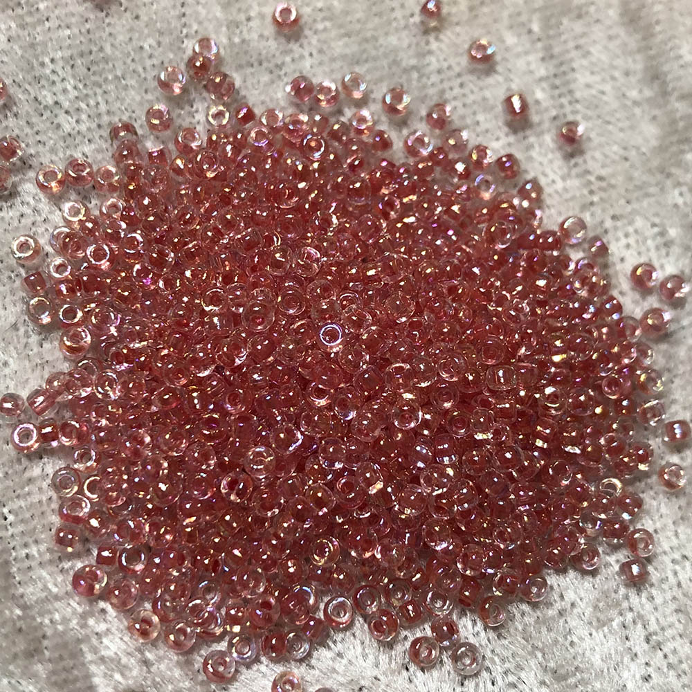 11/0 Pink Lined Crystal AB 254B Japanese Seed Beads