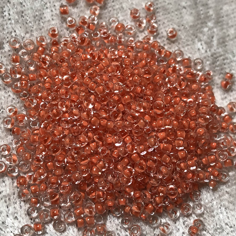 11/0 Neon Orange Lined Crystal 203 Japanese Seed Beads