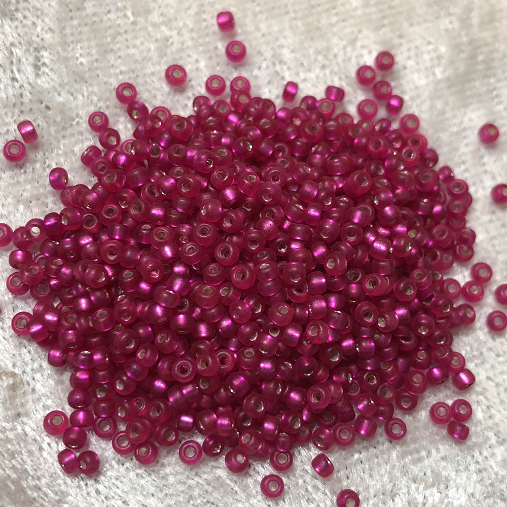 11/0 Silver Lined Frosted Ruby F40 Japanese Seed Beads