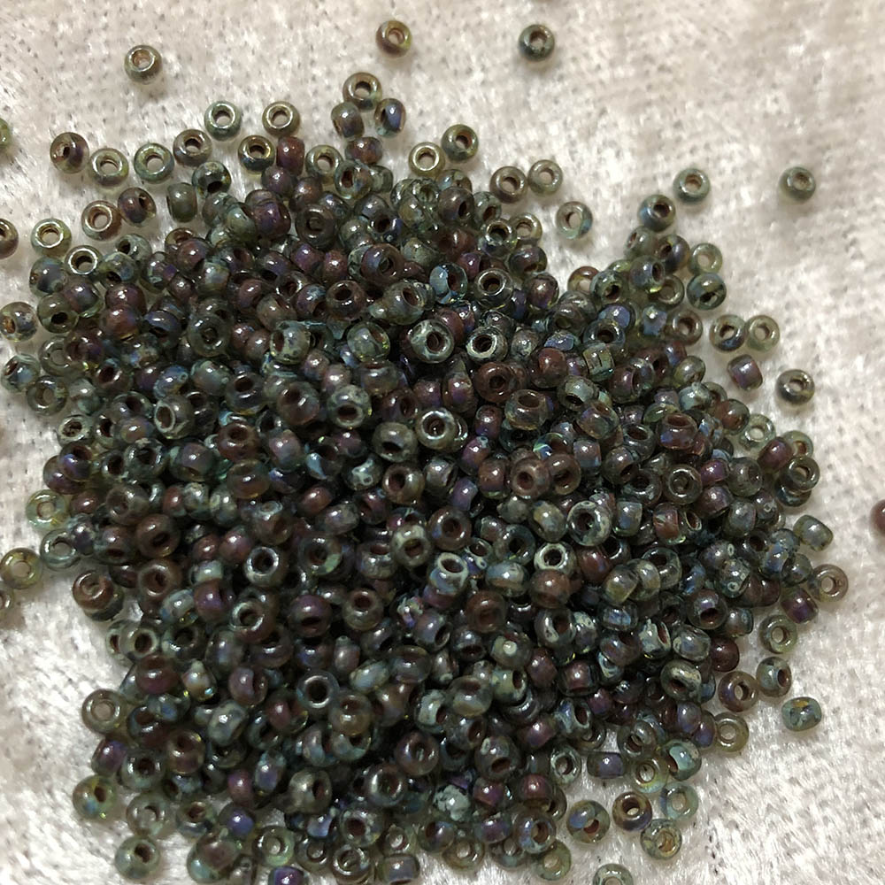 11/0 Transparent Picasso Sea Foam 4506 Japanese Seed Beads