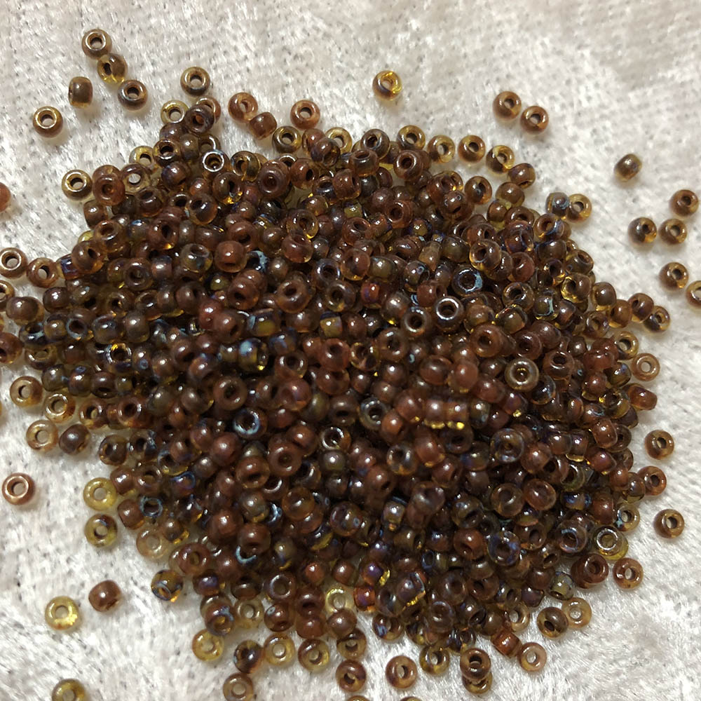 11/0 Transparent Picasso Light Topaz 4501 Japanese Seed Beads