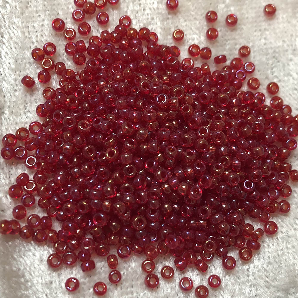 11/0 Transparent Red Luster 167 Japanese Seed Beads