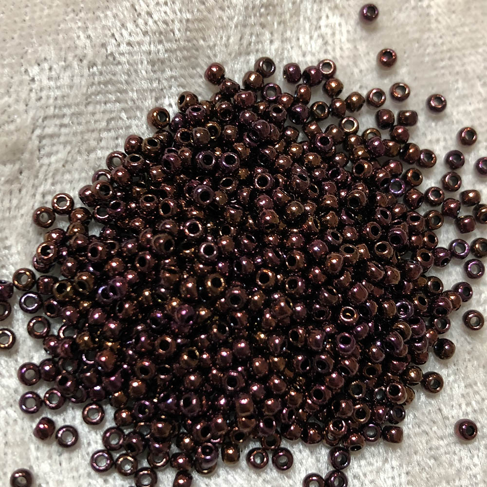 11/0 Metallic Cranberry AB 460A Japanese Seed Beads