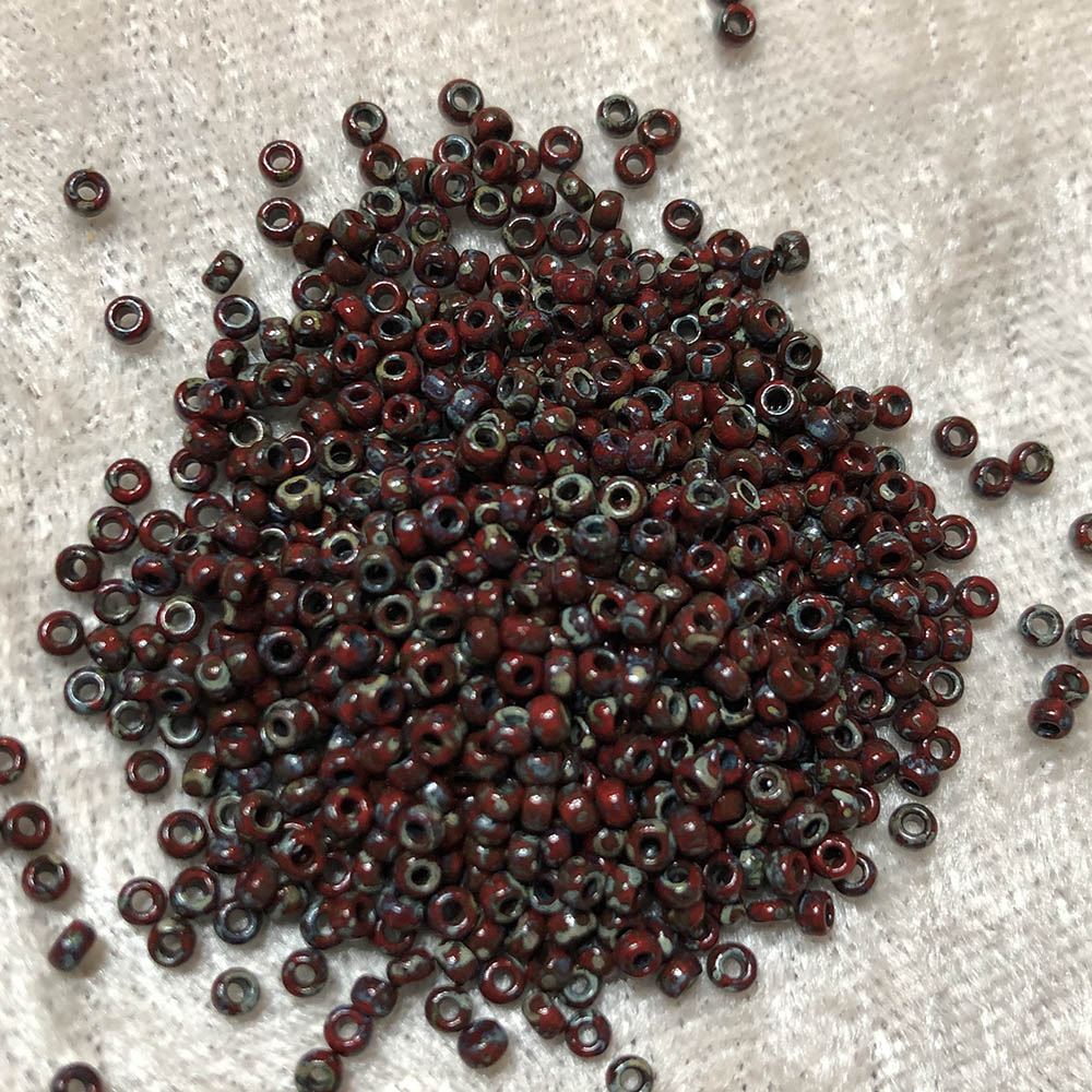 11/0 Dark Red Picasso 4521 Japanese Seed Beads