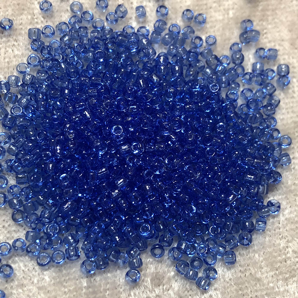 11/0 Transparent Sapphire 150 Japanese Seed Beads