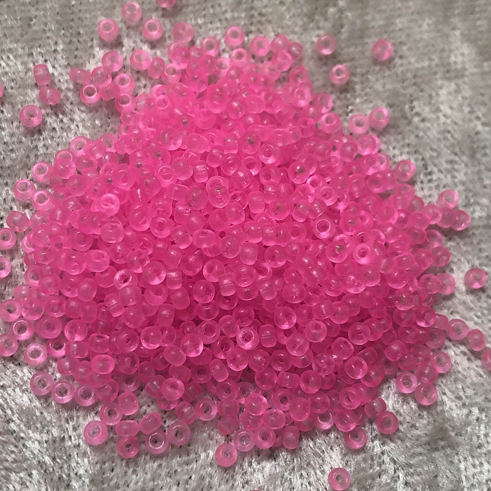 11/0 Transparent Frosted Hot Pink 153 Japanese Seed Beads