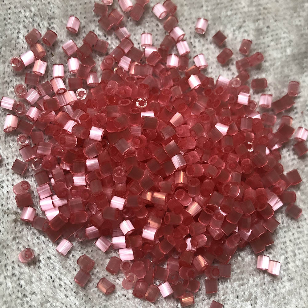 11/0 Light Red Satin 813 Cut Off Cylinder Japanese Seed Beads