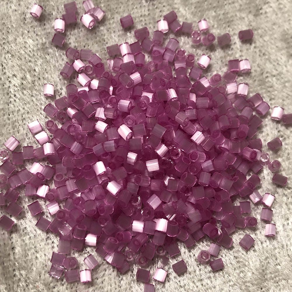 11/0 Fuchsia Satin 817 Cut Off Cylinder Japanese Seed Beads