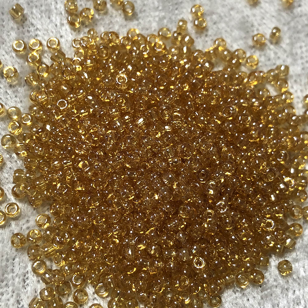 11/0 Transparent AB Light Amber 162 Japanese Seed Beads