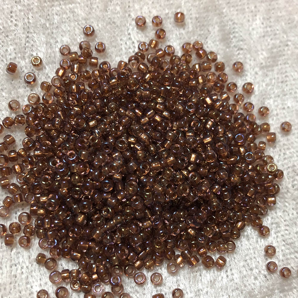 11/0 Silverlined Dark Topaz 734 Japanese Seed Beads