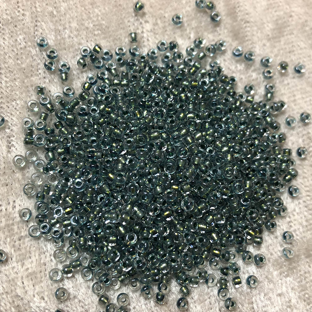 11/0 Dichroic Denim Gold Lined Crystal 754 Japanese Seed Beads