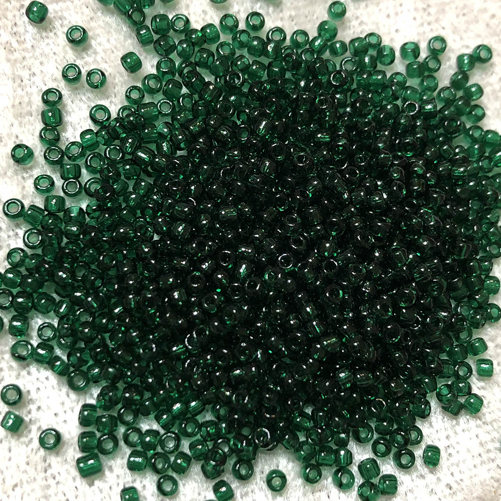 11/0 Transparent Dark Green 147A Japanese Seed Beads