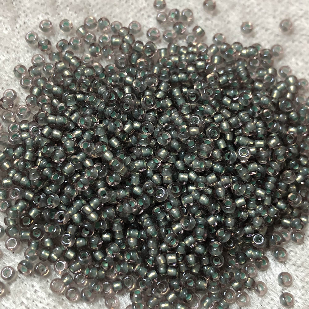 11/0 Teal Lined Purple Gray 787 Japanese Seed Beads