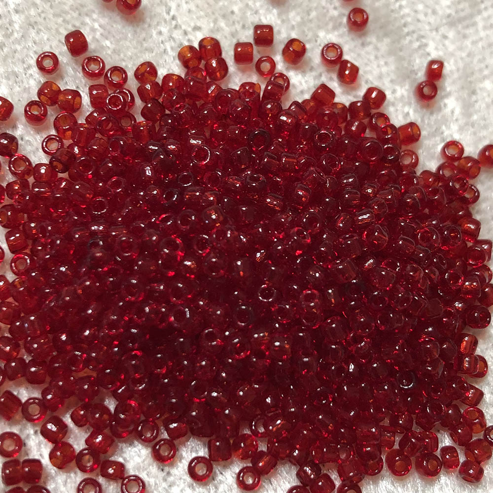 11/0 Transparent Red 141 Japanese Seed Beads