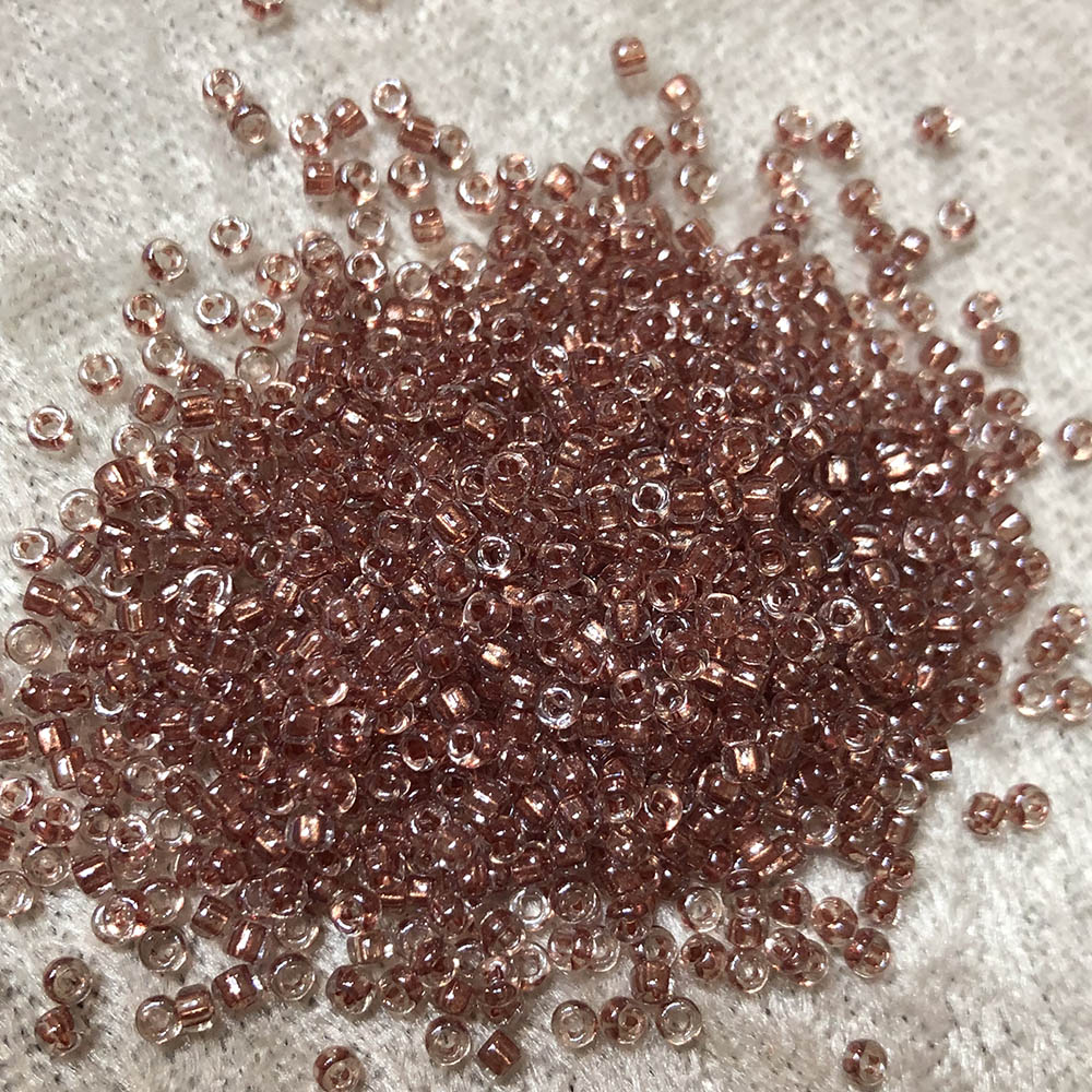 11/0 Transparent Rose Copper Lined Crystal 706 Japanese Seed Beads